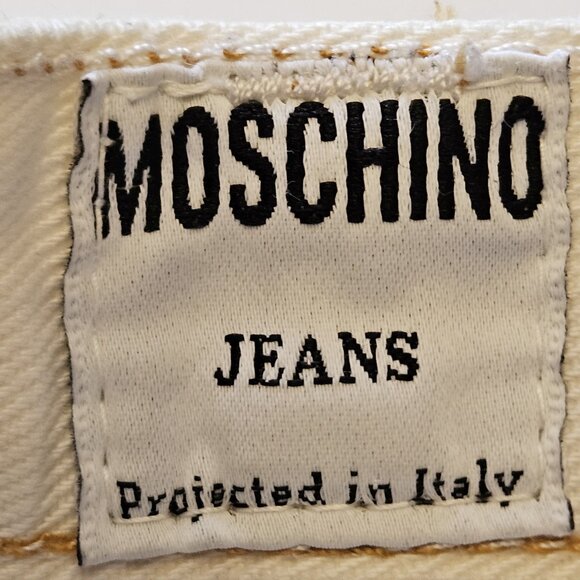 Moschino Jeans White Denim High-Waist Straight Leg - Size 29 - Picture 13 of 16